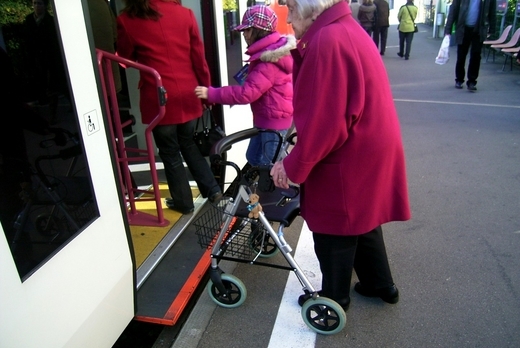 The number of Rollator walkers on public transport will increase markedly in the next few years.