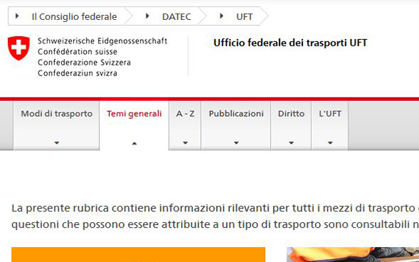 Immagine del sito web dell’UFT